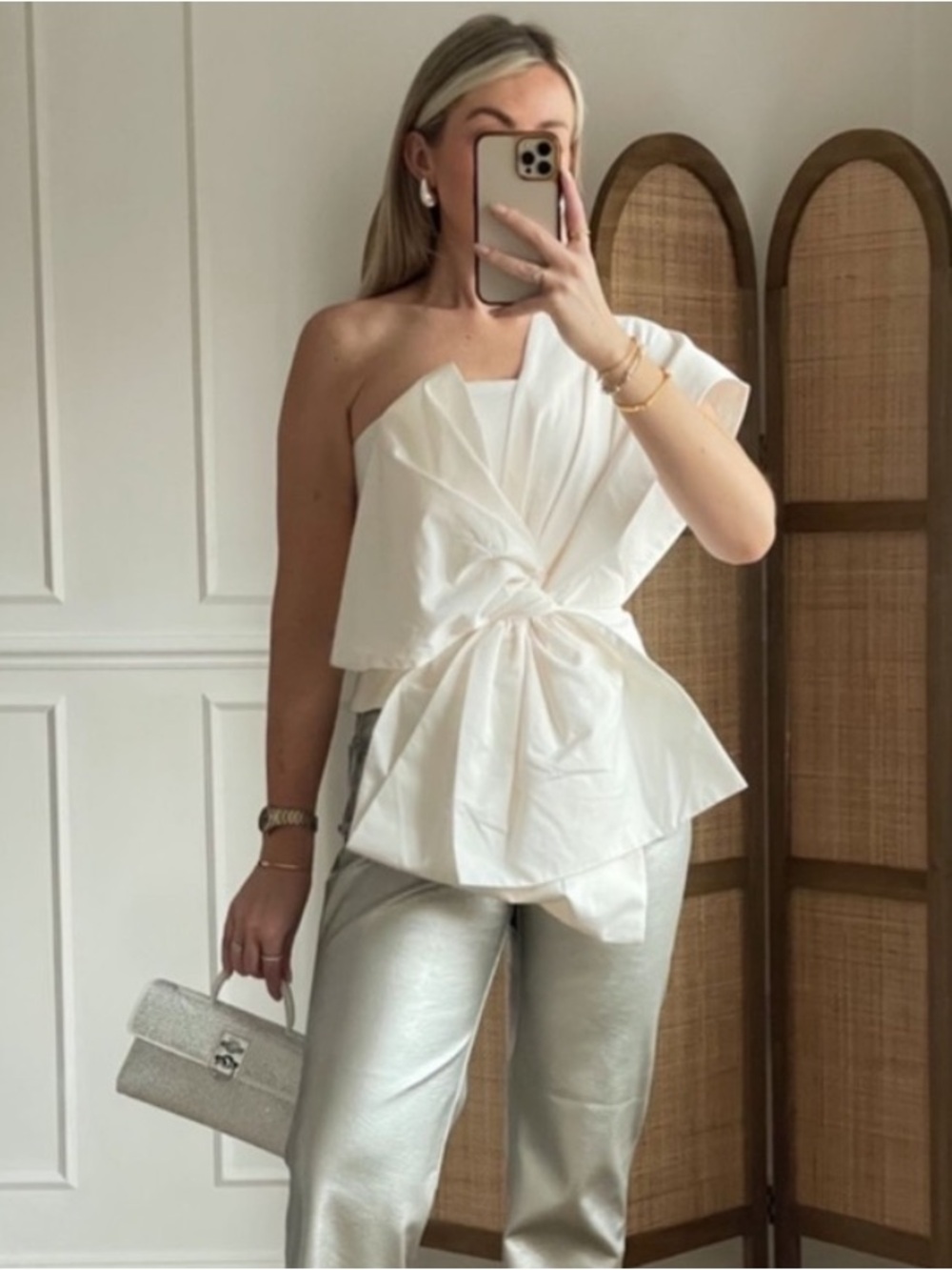 H&M (new with small flaw) bow front bandeau top